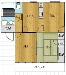 フレグランス上ヶ丸【2階】の間取り