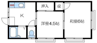 飯田コーポ【1階】の間取り