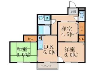 ティファニ-石山【2階】の間取り
