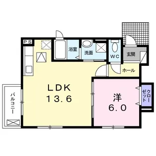 フレッシュリー A【1階】の間取り