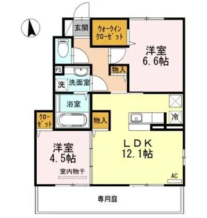 ベルク A棟【1階】の間取り