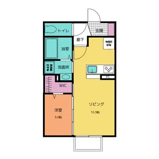 パプリカIII B棟【1階】の間取り