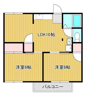 コーポ白山A【2階】の間取り
