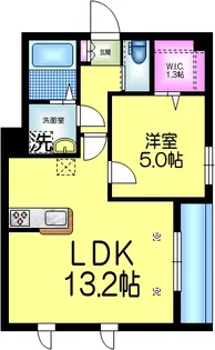 パレスINARI【1階】の間取り