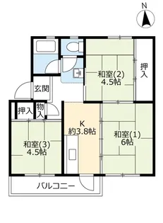 UR春木【5階】の間取り