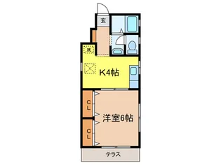 堀船ハイム【1階】の間取り