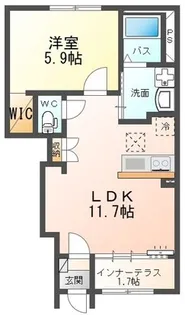 フラッハーニ【1階】の間取り