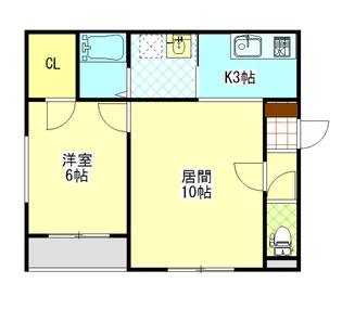 ハスコリオ神楽B【2階】の間取り
