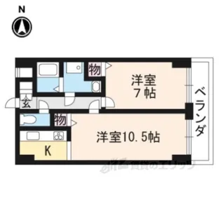 AFICION堀川【6階】の間取り