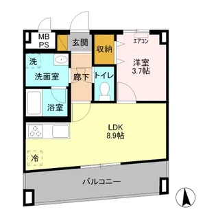 アレグリア柏屋【4階】の間取り