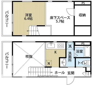 SPAZIO(スパツィオ)【2階】の間取り