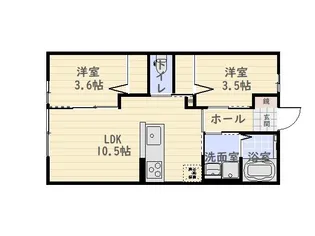 ラ メゾン アンソレイエ【1階】の間取り