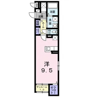 トレス中田【1階】の間取り