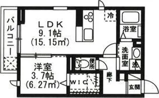 ラインハット・グランバニア ラインハット【2階】の間取り