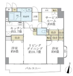 ドミール・コンフォール【8階】の間取り
