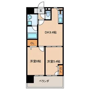アジリア博多イースト【4階】の間取り