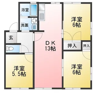 クリアハウス杉 C棟【1階】の間取り