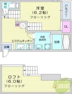ピノヴィラージュ福住町【1階】の間取り