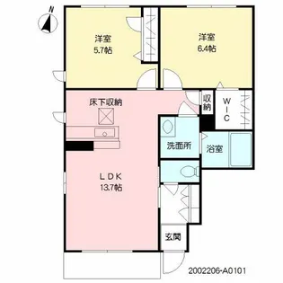グレース波多江【1階】の間取り