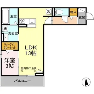 GRASS FIELDS SERENA IV【3階】の間取り