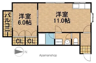 オレンジハウスA【1階】の間取り