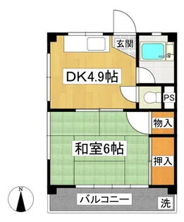 第二みそのハイツ【3階】の間取り