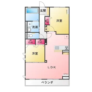 ラ エフディム ファミーユ【2階】の間取り