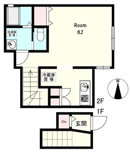アイリス【2階】の間取り