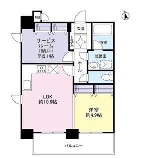 ガーラプレイス新宿御苑【13階】の間取り