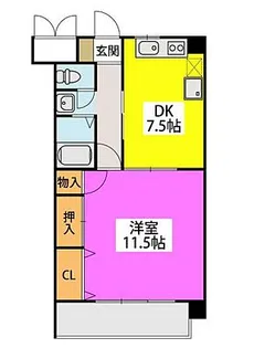 リバーサイド東櫛原【2階】の間取り