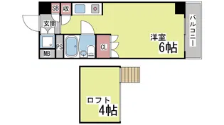 キューブ東武庫之荘【1階】の間取り