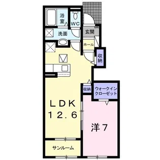 mellow II【1階】の間取り