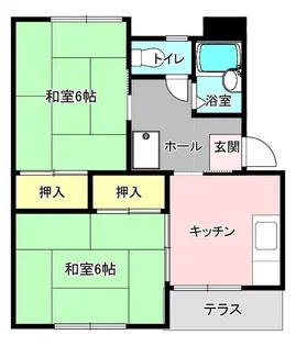 コーポT2【1階】の間取り