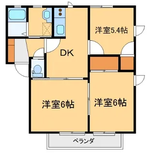 ジュネスいのE【2階】の間取り
