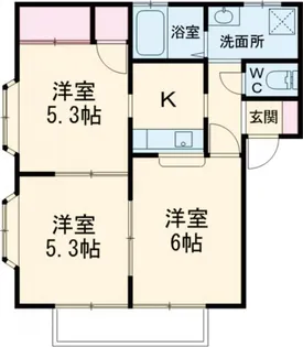 すみれヒルズA【1階】の間取り