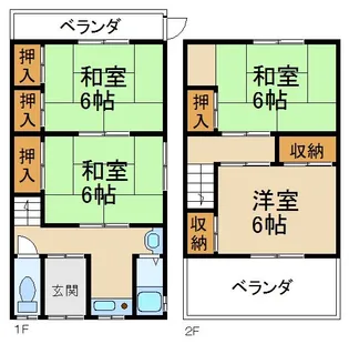 大阪府枚方市北中振2【一戸建】の間取り