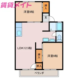 セジュールHanano B【2階】の間取り