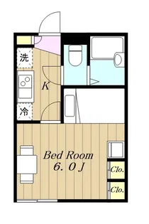 レオパレスグリーンベール【2階】の間取り