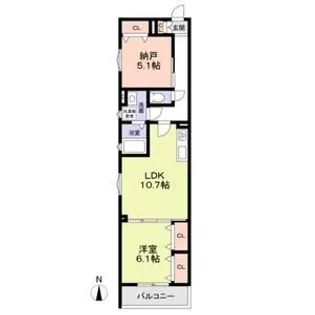 フォレストクリエオーレ大蔵海岸【1階】の間取り