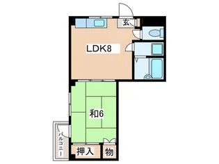 ブル-グレ-ス八景【3階】の間取り