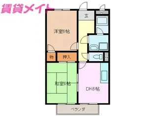 トウーンタウンMINNIE【2階】の間取り