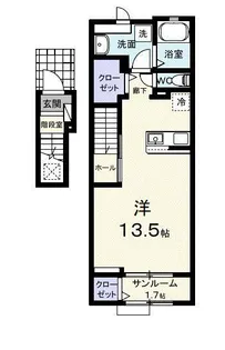 アドラブールD【2階】の間取り