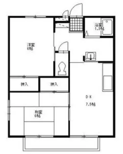 サンハイツ美園B【2階】の間取り
