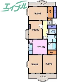 ロイヤルサイキ【6階】の間取り