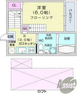 グランドレジデンス旭ヶ丘【2階】の間取り