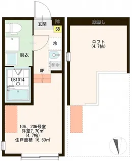 スカイレジデンス蒼【1階】の間取り