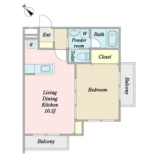 メゾン・オランジュ【2階】の間取り