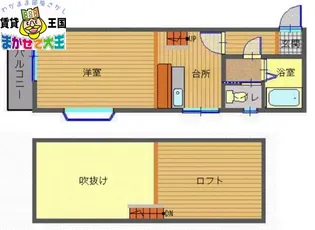 ユーロハイツ大橋【1階】の間取り
