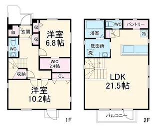 神奈川県大和市上草柳【一戸建】の間取り
