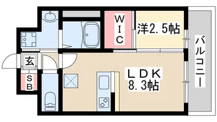 セレニテ江坂エクラ【5階】の間取り